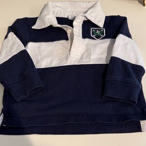 Navy and White Janie and Jack Baby Rugby Shirt